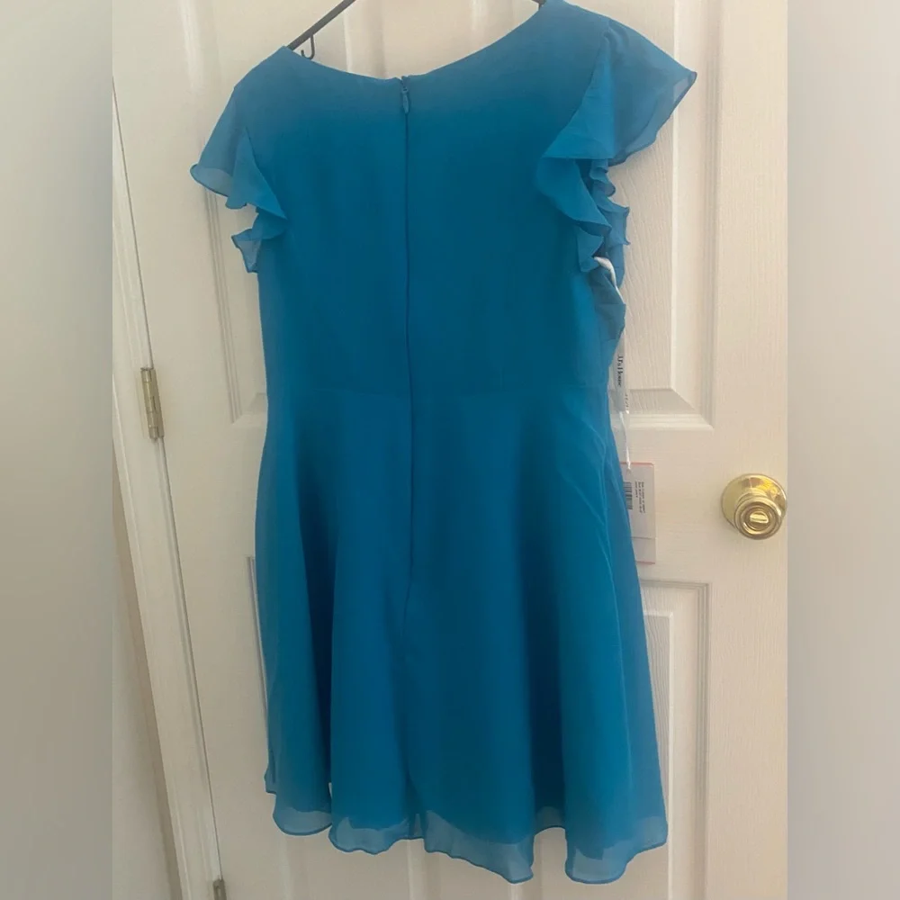 NWT JJ’s House Teal, Flutter Sleeve Dress size 10 - Picture 4 of 8